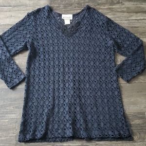 Vintage Carolina Colours Open Knit Crochet Tunic